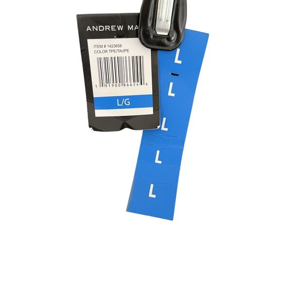 Andrew Marc Women L Taupe Faux Suede Stretch Pant Legging Control Waist NWT Prep - Picture 4 of 5